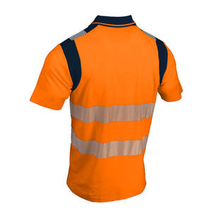 Camisetas polo de trabajo de manga corta, hechas a medida, 100% poliéster, de alta visibilidad y fluorescentes. - Product Image 3