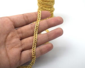 Wholesale Sameer Art Craft 18K Gold Plated Curb Chain Jewelry Making (Bracelet/Necklace/<b>Earrings</b>/Ring)-Made Rajasthan Sample - Product Image 3