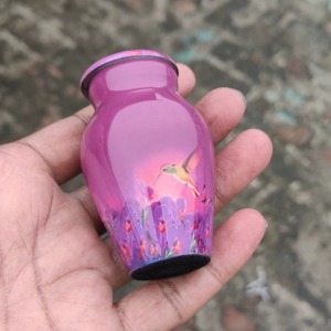 Urnes funéraires métalliques anti-fuite de couleur violette, conteneurs à cendres en gros, magnifiquement conçues par KHOOSI OVERSEAS - Product Image 4