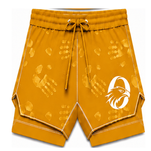 Ensemble de natation jaune doré et blanc, débardeur sans manches dos nageur avec short assorti, léger, séchage rapide, performance pour l'entraînement - Product Image 6