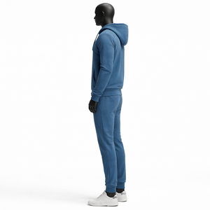 Men Zip Up Hoodie Tracksuit Set Slim Fit Cotton <b>Polyester</b> <b>Jogger</b> Sweatpants Custom Logo Sportswear Set - Product Image 3
