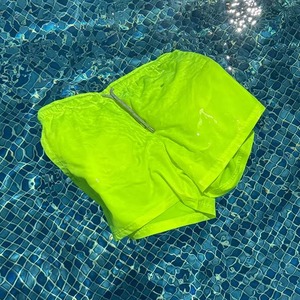 <b>Mens</b> Neon Green Swim <b>Trunks</b> Quick Dry Beach Shorts Drawstring Summer Board Shorts Custom OEM Wholesale Swimwear Fashion - Product Image 3