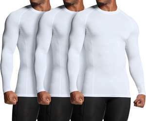 Haut de compression à manches longues pour homme, protection UV, séchage rapide, idéal pour la gym, le surf, la natation et comme sous-vêtement de sport - Product Image 3