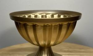 Decorative Coastal Handmade Metal Vase Iron Urn <b>Planter</b> for Living Room Indoor Dining Table Gold <b>Large</b> Home & Garden home decor - Product Image 2