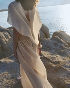 Nouvelle Collection Chemisiers et Blouses Sans Manches pour Femmes OBSIDIAN FLOW CAPE Élégants en Triacétate Coréen Premium Soyeux Été Printemps ODM - Product Image 6
