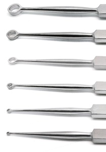 Meilleur ensemble d'instruments chirurgicaux manuels en acier inoxydable de qualité médicale, curettes à boucle pour chirurgie ORL à extrémité mousseuse - Product Image 5