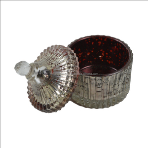 Tarro de vela único, soporte de cera de vidrio Vintage con tapa, tarro de cera para Vela, vela votiva para interiores, Villa, Diwali, decoraciones festivas para restaurantes - Product Image 2