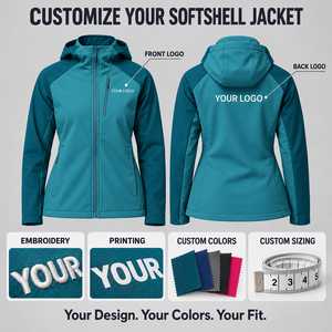 Chaqueta Softshell con Cierre Completo para Mujer, Bordada, Manga Larga, Ligera, Resistente al Viento, Duradera, para Correr, Fitness, Camping, Senderismo, Venta al Por Mayor - Product Image 6