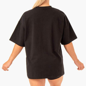 Camiseta de Verano para Mujer, Personalizada, de Manga Corta, Algodón, Color Sólido, Cuello Redondo, Secado Rápido, Corte Ajustado, Logotipo Personalizado, Alta Calidad - Product Image 4