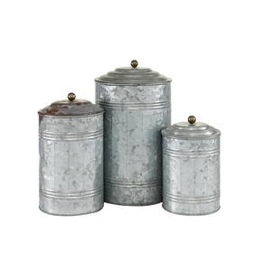 Recipiente de cocina galvanizado multiusos ecológico con tapa segura para almacenar harina, arroz, refrigerios y artículos esenciales diarios de forma segura. - Product Image 1