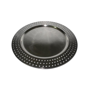 Plato de Presentación Metálico de Alta Calidad para Restaurantes, Hecho a Mano, Diseño de Estrella Blanca Grande, Último Estilo, Recubrimiento Plateado, Acabado Premium - Product Image 1