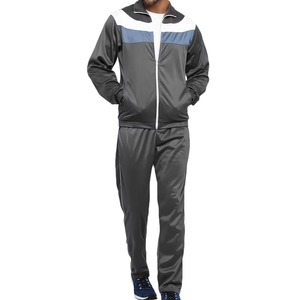 100% Polyester Quick Dry Men Tracksuit <b>Set</b> With Full Zip Jacket And Breathable Joggers Trendy Polyester Men Jogging Tracksuits - Product Image 1