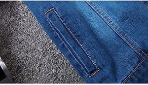 Custom OEM <b>Men's</b> Winter <b>Jacket</b> Oversize <b>Long</b> Sleeve Basic Button Down Jean <b>Jacket</b> with Pockets 100% Cotton Denim <b>Jacket</b> for <b>Men</b> - Product Image 2