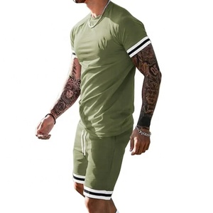 Chándal de playa de verano para hombre 100% algodón con estampado de logotipo personalizado de la mejor calidad, estilo informal transpirable de gran tamaño - Product Image 3