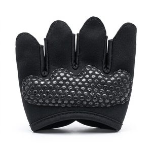 Black Neoprene Lightweight Breathable Wrist <b>Support</b> Weightlifting Tennis Grip Pads Elastic <b>Finger</b> Loops Non-Slip Palm Guards - Product Image 1