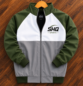 SHQ Sportliche Herren-Racerjacke, Farbblockierung, Reißverschluss vorne, winddicht, Polyester, Herbst, Stehkragen, normale Passform, Farbblockierung für Herren - Product Image 4
