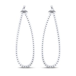 REYES Sparkling 925 Sterling Silver Moissanite Dangle Drop Earrings for Women 14K Whir Gold Plated Anniversary Gift Jewelry - Product Image 4