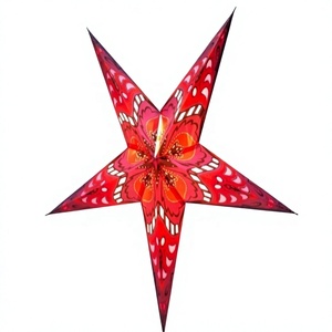 Laxmans Paper Star Lantern Eco-Friendly Reusable 60cm Traditional New Prints Pattern Handmade Christmas Decoration Wholesale - Product Image 3