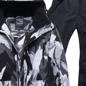 Professional Men's Waterproof Camouflage <b>Ski</b> Suit Set Thermal Windproof Snowboard Jacket and Black Insulated Pants Gear - Product Image 6