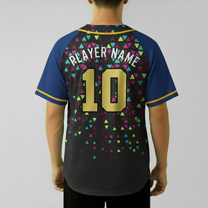 เสื้อเบสบอลซอฟต์บอล ระบายอากาศได้ดี แห้งเร็ว ปักโลโก้ ลายทาง พิมพ์ลายดิจิทัล ไซส์ใหญ่ เสื้อกีฬาทีม - Product Image 3