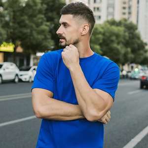 T-shirt en coton pour homme personnalisé avec étiquette privée OEM/ODM, style décontracté surdimensionné pour l'été, streetwear - Product Image 5