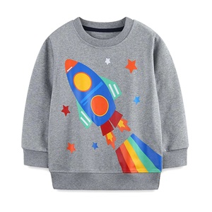 Sweat-shirt à manches longues pour garçons et filles, en coton biologique, doublé en polaire, imprimé graphique, écologique, vente en gros - Product Image 1