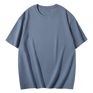 T-shirt en coton à manches courtes pour homme, 180g, couleur unie, col polo à épaules tombantes, avec logo personnalisé OEM - Product Image 5