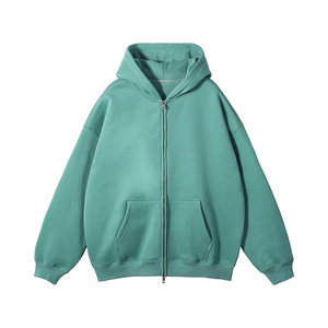 Sweat-shirt à capuche unisexe surdimensionné en molleton uni 100% coton, vêtement décontracté pour l'hiver - Product Image 5