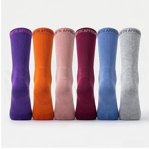 Crew Athletic <b>Socks</b> Solid Color Breathable Spandex Polyester <b>Running</b> Yoga <b>Socks</b> for Adults Summer Season - Product Image 2