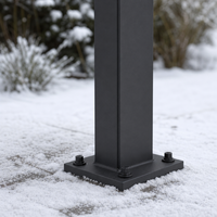 Abri de stationnement pour 2 voitures Angye, moderne et luxueux, personnalisé pour villa, avec cadre en alliage d'aluminium thermolaqué et auvent pare-soleil