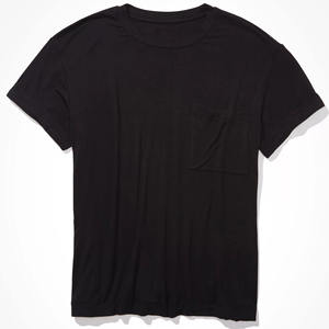 เสื้อยืดผ้าฝ้ายสีดำเรียบสำหรับผู้หญิง ทรงหลวม ใส่สบาย แขนสั้น เหมาะสำหรับฤดูร้อน - Product Image 4