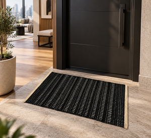 Handwoven Jute & Cotton Eco-Friendly Non-Slip PET-Friendly Geometric Stripe Tribal Minimalist Area <b>Rug</b> for <b>Hallway</b> & Living Room - Product Image 5