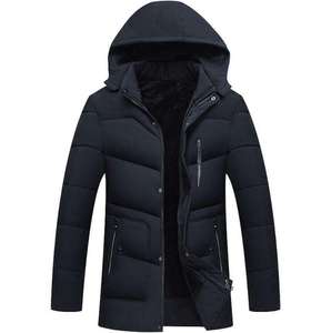 Puffer <b>Jacket</b> Custom Logo Winter Men's Puffer <b>Jackets</b> Plus Size Shiny Solid Color Nylon Warm Oversize Casual Style - Product Image 5