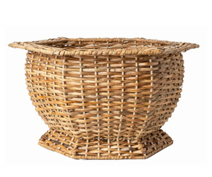 Panier à plantes en rotin avec sac en plastique, couvercle de pot de fleurs tissé à la main, support décoratif pour plantes d'intérieur, décoration de jardin et de maison - Product Image 6