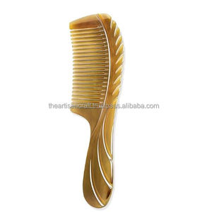 Juego de 2 Peines para el Cabello y Cuero Cabelludo de Cuerno de Búfalo Natural Pulido y Ecológico, Personalizables con Diseño Único de Animales Náuticos, para Uso como Recuerdo - Product Image 4