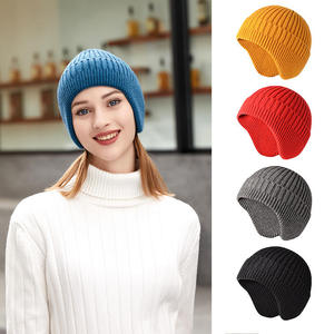 Wool Blend Warm Ear-Protecting Head-Covering for Northeast Cold Weather Pullover Riding <b>Winter</b> <b>Cap</b> Ear Flap Image Style Common - Product Image 2