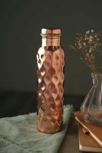 Copper water <b>bottle</b> traditional modern <b>blend</b> ayurvedic drinkware eco reusable leak proof for versatile lifestyle daily use - Product Image 6
