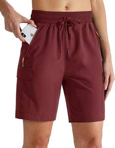 Shorts cargo de randonnée pour femme, coupe ample, taille mi-haute, séchage rapide, légers, pour le golf, la course et les loisirs d'été - Product Image 1