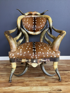 Fauteuil d'appoint sculpté en corne de buffle, meuble décoratif en bois vintage fait main de NEHA ENTERPRISES - Product Image 5