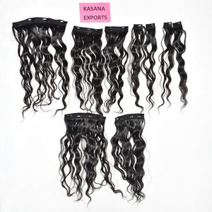 Extensions de cheveux humains à clipser, Remy indien, double trame machine, lisses, cuticules alignées, 100g, emballage polybag, pour toutes les couleurs - Product Image 3