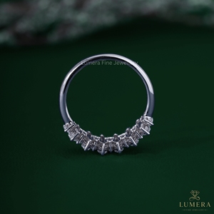 1.2CT Multi <b>Row</b> Marquise Cut Lab Grown Diamond Eternity Band Ring 14K White Gold Cluster Wedding Promise Rings for Women <b>Gift</b> - Product Image 6