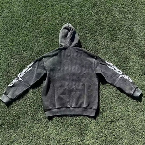 Conjunto de Chándal para Hombre con Lavado Ácido y Efecto Desgastado, Sudadera con Capucha Oversize y Pantalones de Chándal, Moda Urbana, Proveedor Mayorista - Product Image 6