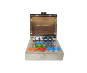18 Pcs Dental Implant <b>Bone</b> Remover Kit Stainless Steel <b>Bone</b> Trephine Bur & <b>Saw</b> Set Professional Oral Surgery Instrument Case - Product Image 1