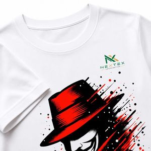 เสื้อยืดคอกลมลายกราฟิก Splash แบบกำหนดเองสำหรับผู้ชาย สีแดง สไตล์สตรีทแวร์ พิมพ์ลายแบบ Sublimation โรงงาน OEM ขายส่ง - Product Image 3