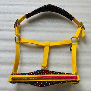 Nouveau design de licou de cheval avec rembourrage en tissu à la mode et points d'anneau brillants sur le côté supérieur équipement de cheval élégant - Product Image 2