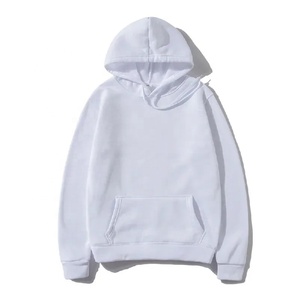 White Men's Hooded Sweatshirt Regular Fit Casual Knitted Cotton Pocket Long Sleeve Autumn Wear 2027 - Product Image 1