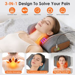 Massaggiatore Ergonomico 3-in-1 per Collo e Spalle con Timer 30 Minuti, Riscaldamento, Vibrazione e Compressione d'Aria per Alleviare il Dolore alla Schiena - Product Image 4