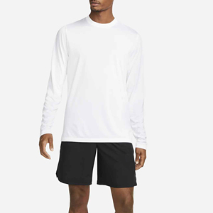 T-shirts décontractés pour hommes à col montant, coupe régulière, manches longues, en tissu polaire à motif uni, mélange polyester-coton, style streetwear - Product Image 1