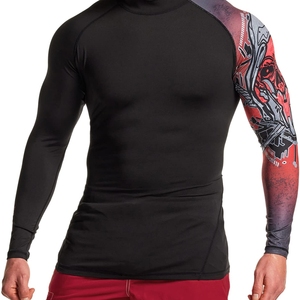 Vente en gros de maillots de pêche pour hommes de qualité supérieure, manches longues, imprimé sublimé à effet d'ondulation d'eau, séchage rapide, protection UPF. - Product Image 1