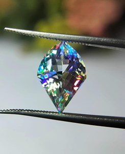 Natural <b>Rainbow</b> Mystic Topaz Shield Cut Gemstone Loose Faceted High Quality Vibrant Fire Color Stone Jewelry Making - Product Image 5